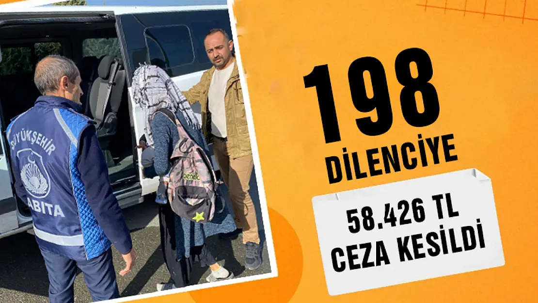 198 dilenciye 58.426 TL ceza kesildi...