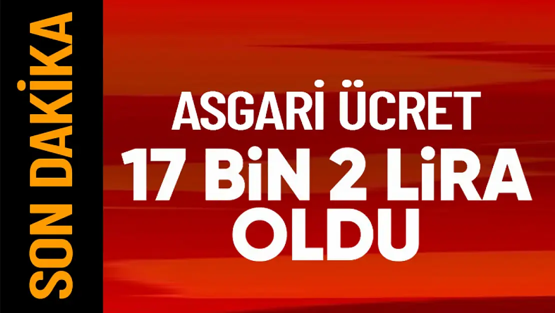 2024 yılı asgari ücreti belli oldu 17 Bin 2 Lira