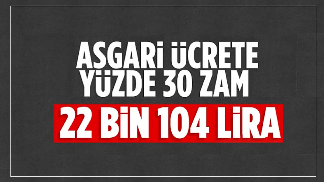 2025 Yılı Asgari Ücreti Belirlendi: 22.104 TL