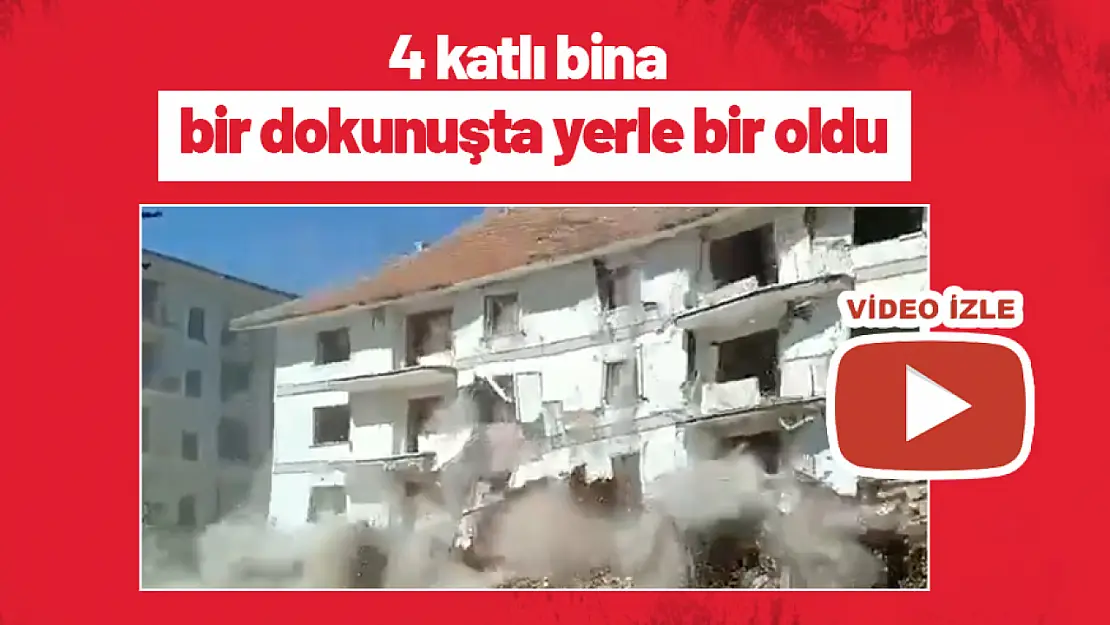 4 katlı bina bir dokunuşta yerle bir oldu...