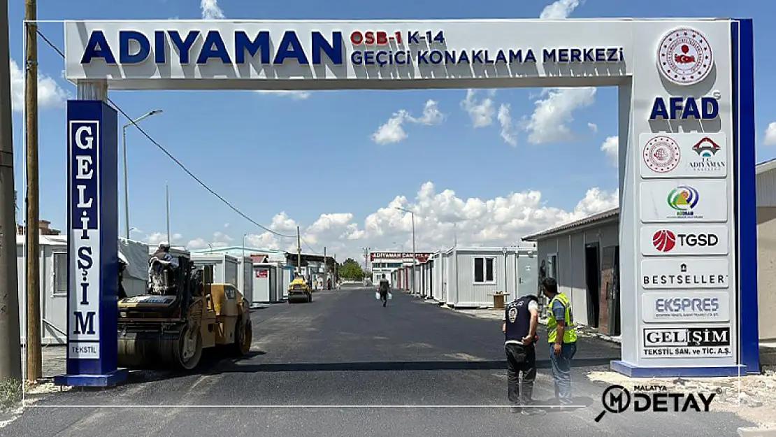 Adıyaman'da Konteyner Kentlerde Asfalt Çalışmalıları devam ediyor