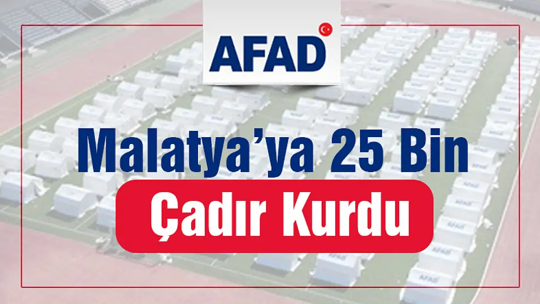 AFAD Tarafından Malatya Deprem Bölgesinde 25 bin Çadır Kuruldu