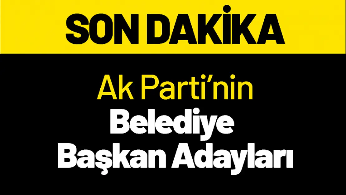 Ak Parti'nin Belediye Başkan Adayları Belli Oluyor...