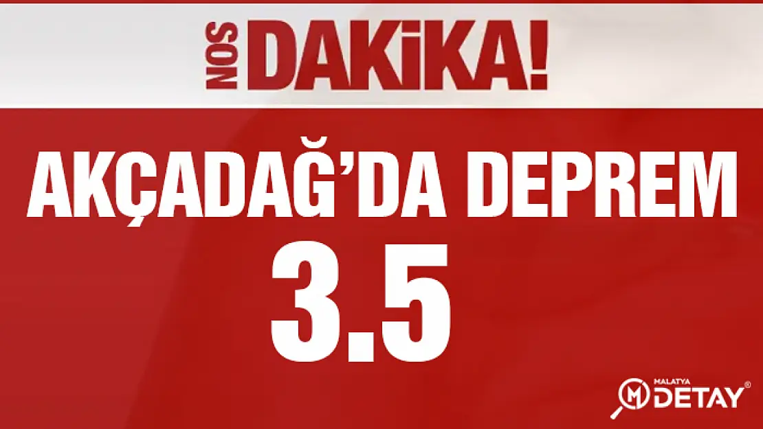 Akçadağ'da 3.5 Şiddetinde Deprem Meydana Geldi