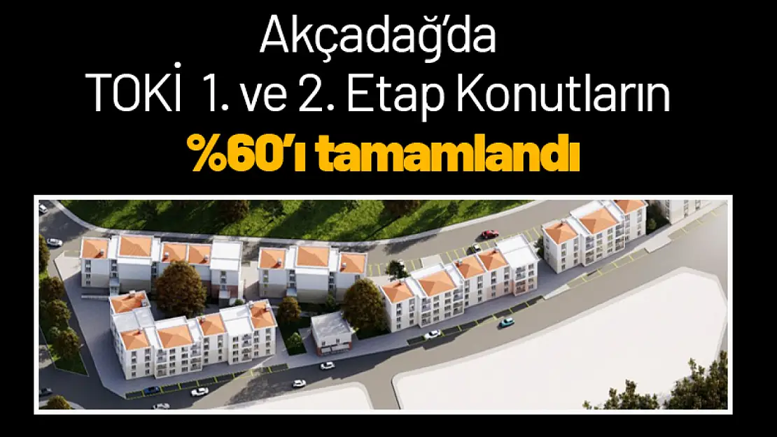 Akçadağ'da TOKİ  1. ve 2. etap konutların yüzde 60'ı tamamlandı