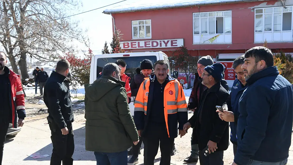 Akçadağ İlçesi Bahri'de yıkım görüntülendi.