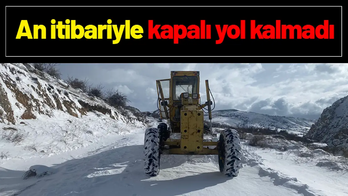 An itibariyle kapalı yol kalmadı...