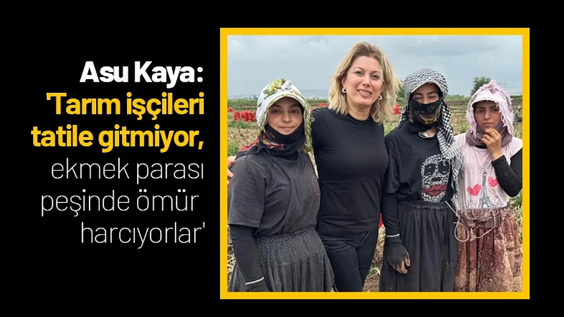 Asu Kaya: 'Tarım işçileri tatile gitmiyor, ekmek parası peşinde yollarda ömür harcıyorlar'