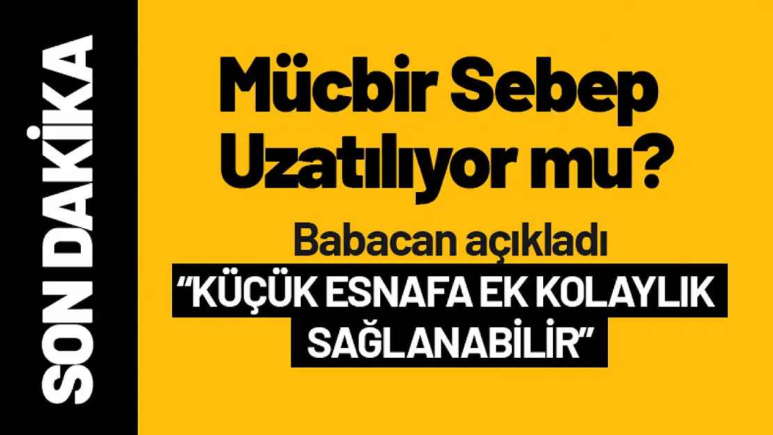 Babacan'dan Mücbir Sebep Açıklaması: 'Küçük Esnafa Ek Kolaylık Sağlanabilir'