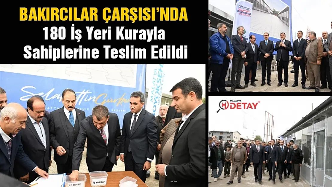 Bakırcılar Çarşısı'nda 180 İş Yeri Kurayla Sahiplerine Teslim Edildi.