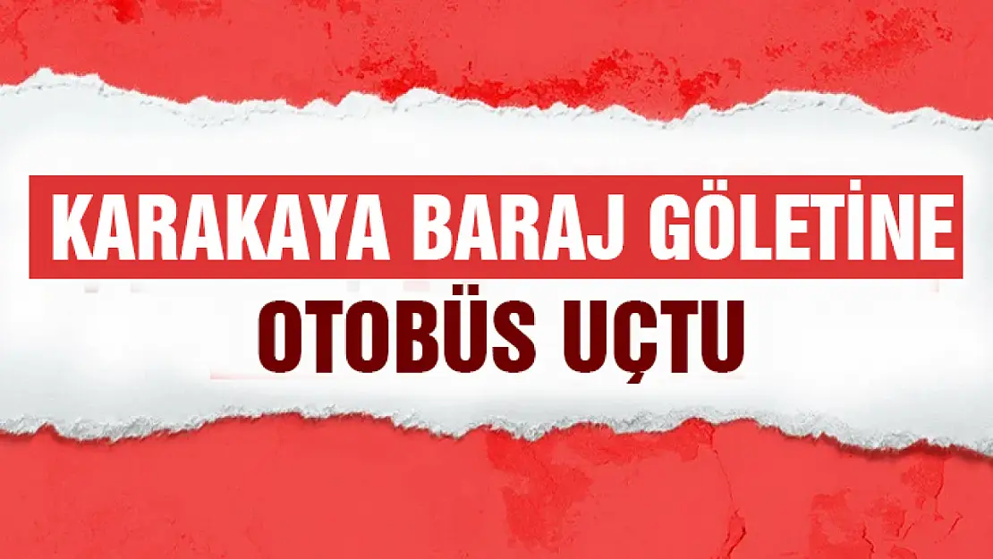 Battalgazi'de  Otobüs, Karakaya Baraj Göleti'ne Uçtu Üç Yaralı