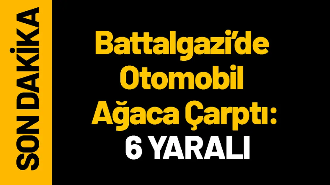 Battalgazi'de Otomobil Ağaca Çarptı: 6 Yaralı