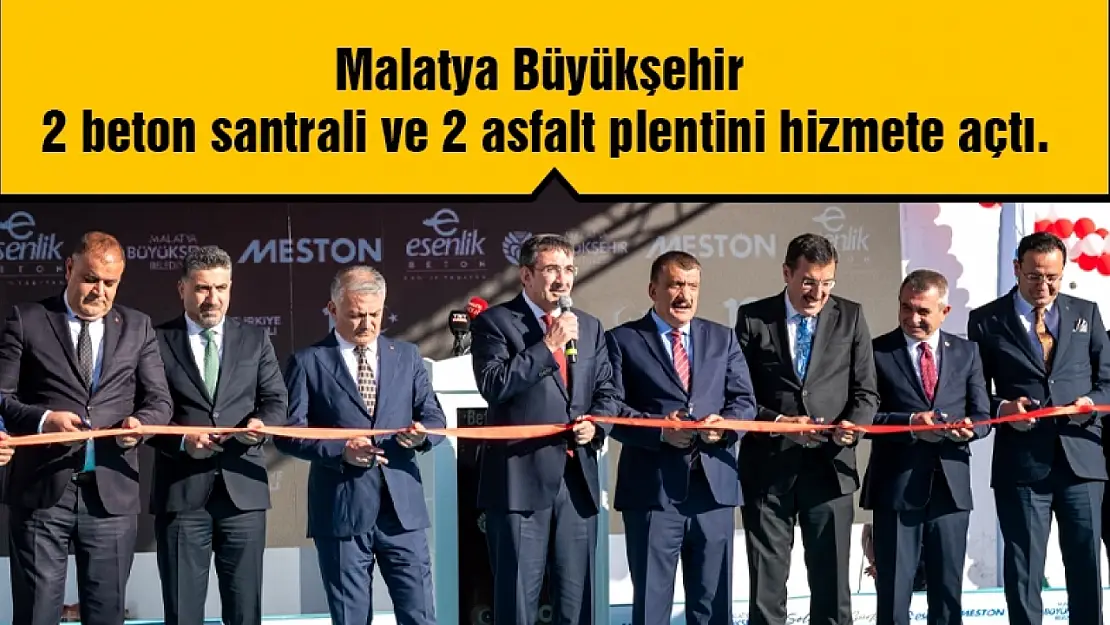 Büyükşehir 2 beton santrali ve 2 asfalt plentini hizmete açtı.