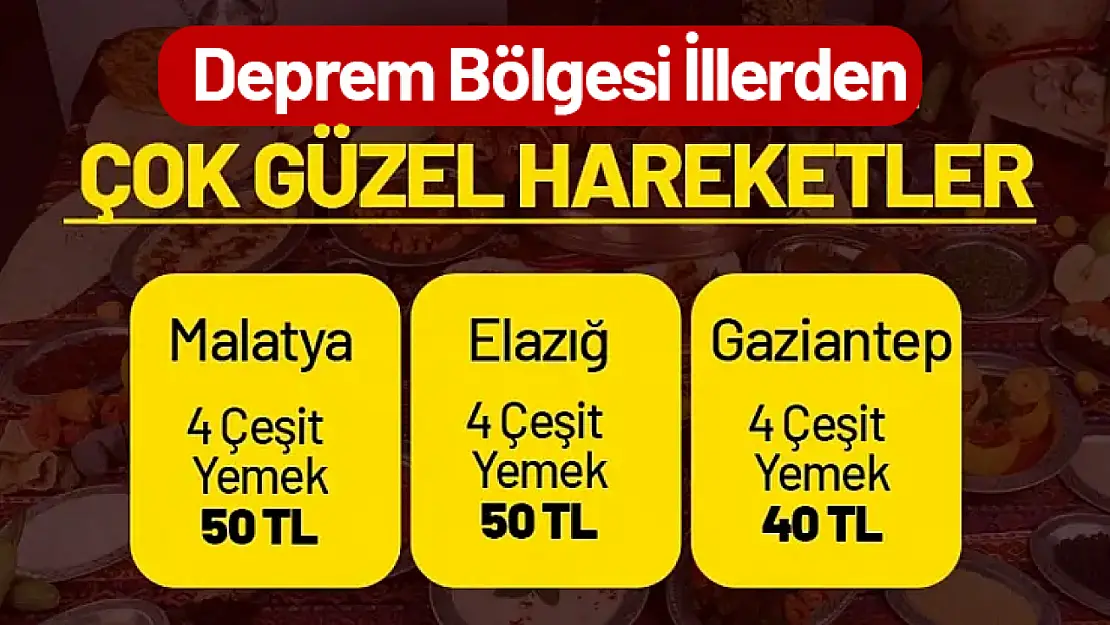 Deprem Bölgesi İllerden Çok Güzel Hareketler...