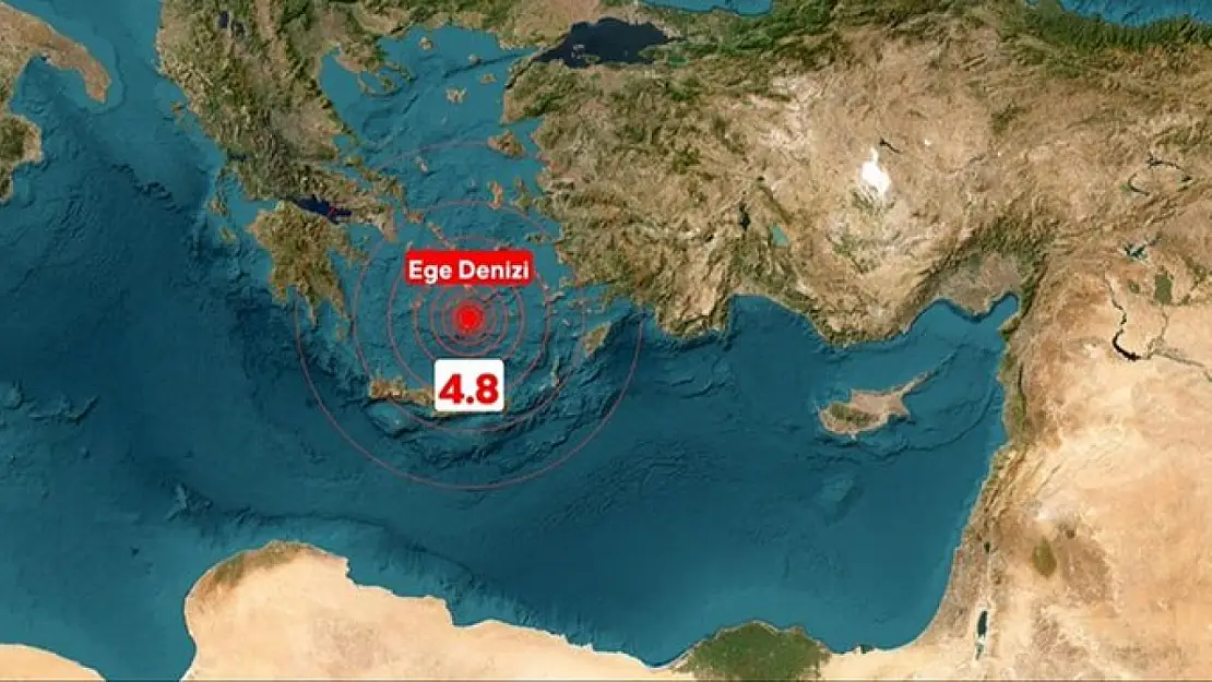 Ege Denizi'nde 4,8 Büyüklüğünde Deprem!