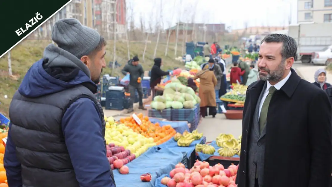 Elazığ Belediye Başkan Şerifoğulları, Pazar Esnafını Ziyaret Etti