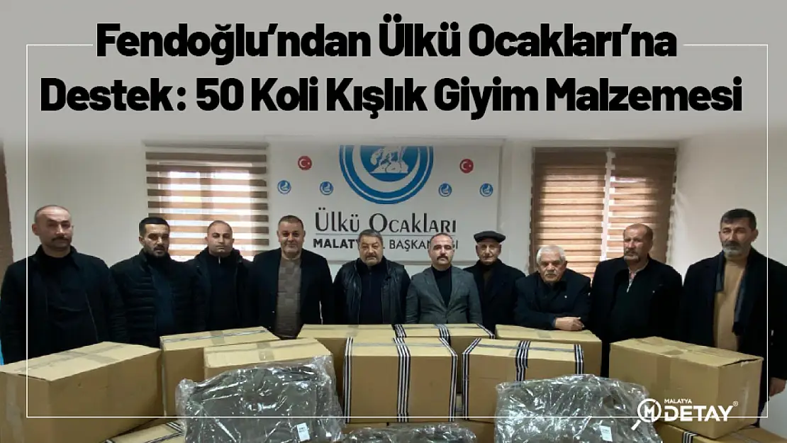 Fendoğlu'ndan Ülkü Ocakları'na Destek: 50 Koli Kışlık Giyim Malzemesi