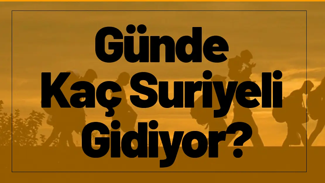 Günde Kaç Suriyeli Gidiyor?