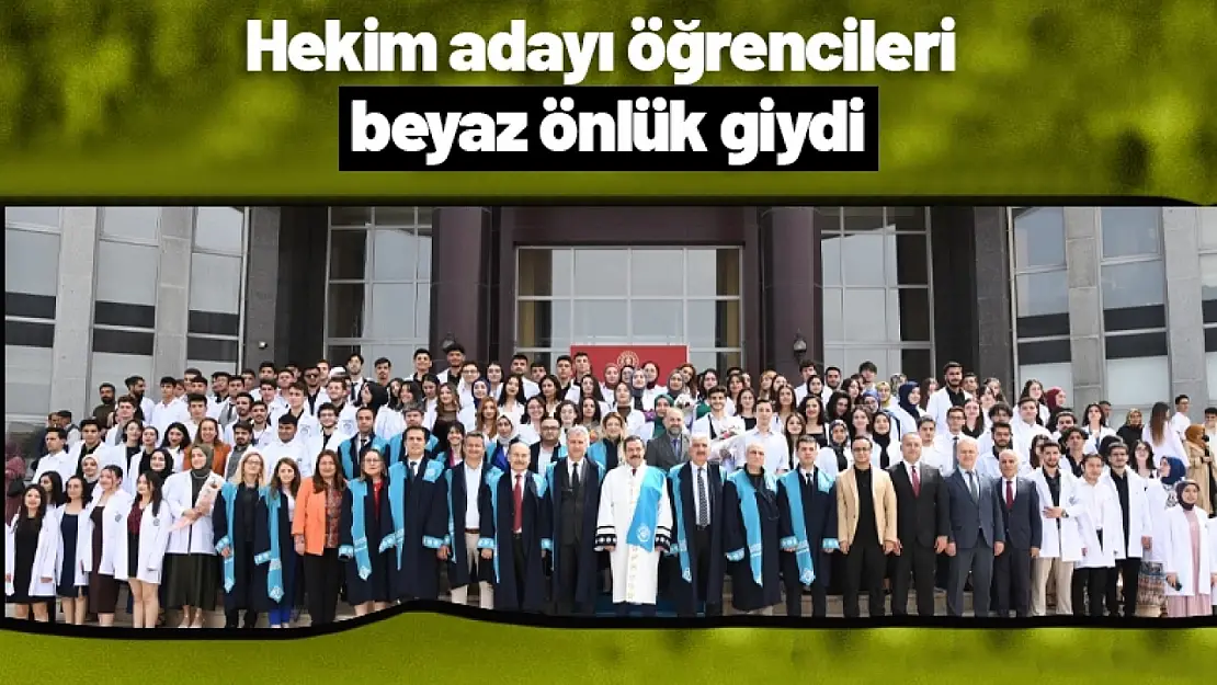 Hekim adayı öğrenciler beyaz önlük giydi...