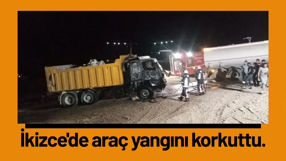 İkizce'de araç yangını korkuttu.