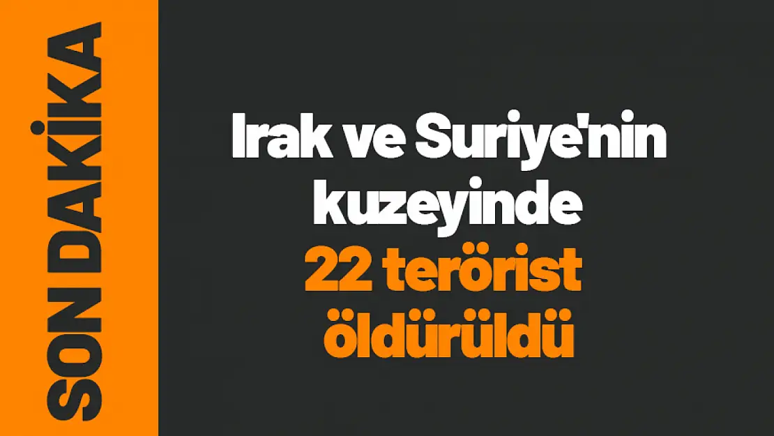 Irak ve Suriye'nin kuzeyinde 22 terörist öldürüldü