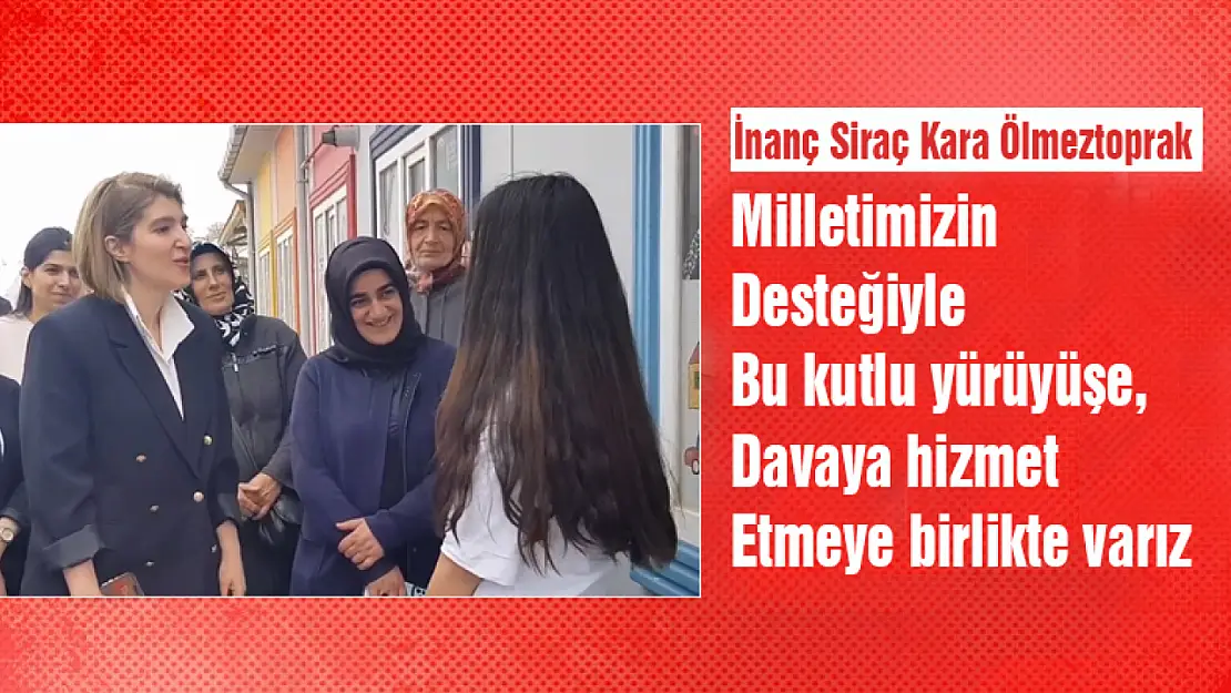 Kutlu yürüyüşe, davaya ve ideale hizmet etmeye varız