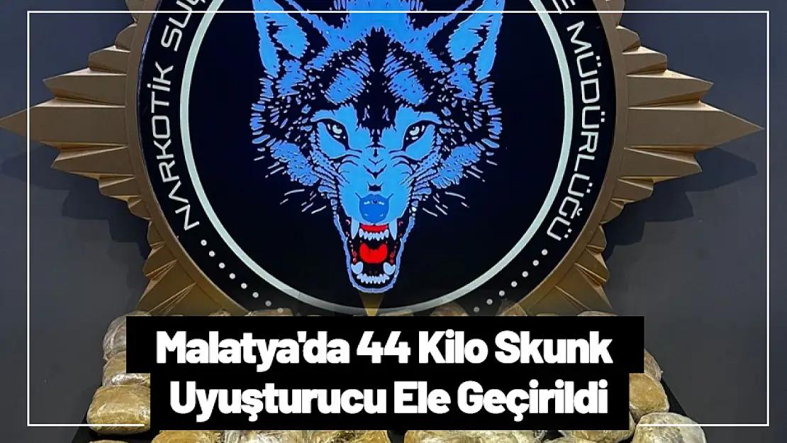 Malatya'da 44 Kilo Skunk Uyuşturucu Ele Geçirildi!