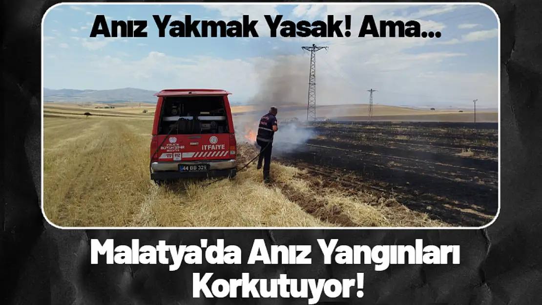 Malatya'da Anız Yangınları Korkutuyor!