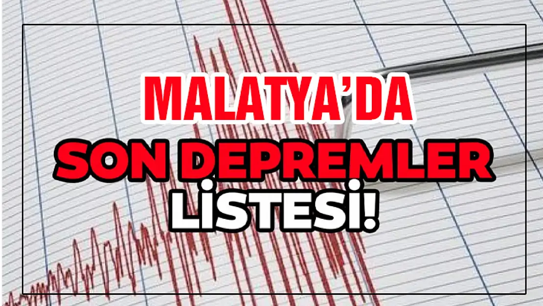 Malatya'da Bir Haftada 4 Deprem