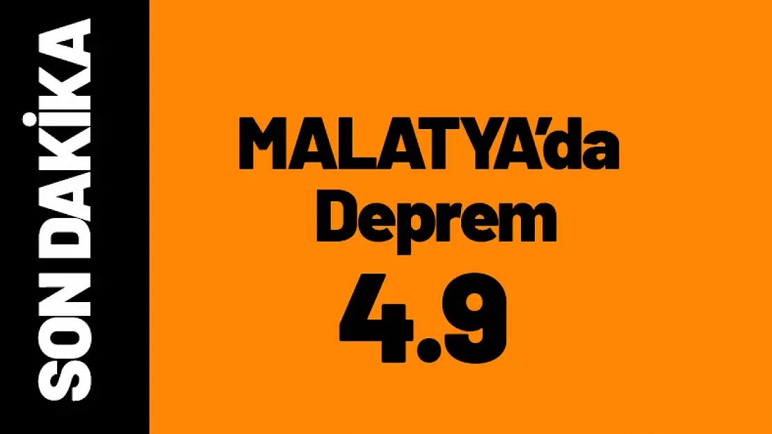 Malatya'da 4.9 Büyüklüğünde Deprem Meydana Geldi