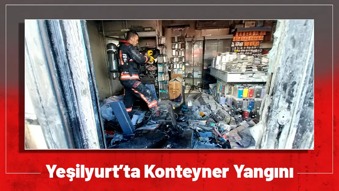 Malatya'da konteyner yangını