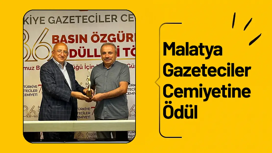 Malatya Gazeteciler Cemiyetine Ödül