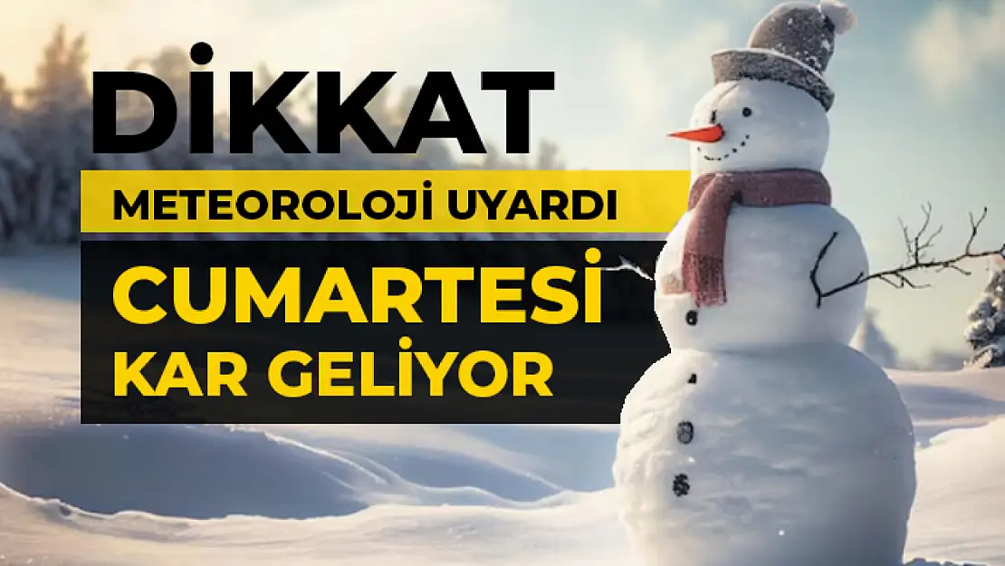 Meteoroloji Uyardı. Cumartesi Kar Geliyor.