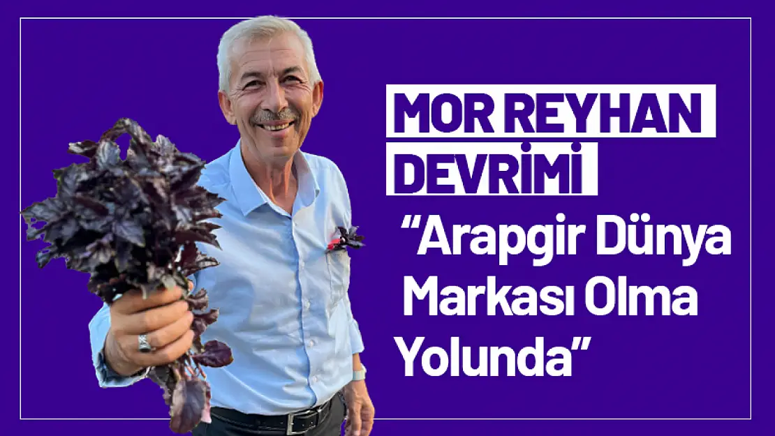 Mor Reyhan Devrimi: 'Arapgir Dünya Markası Olma Yolunda'