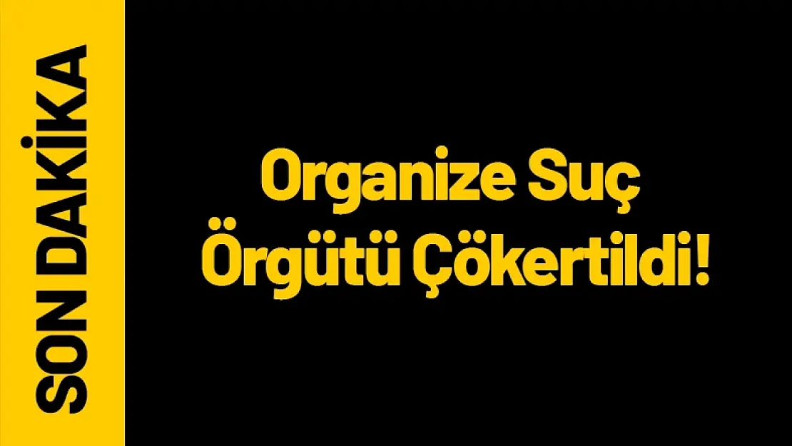 Organize Suç Örgütü Çökertildi!