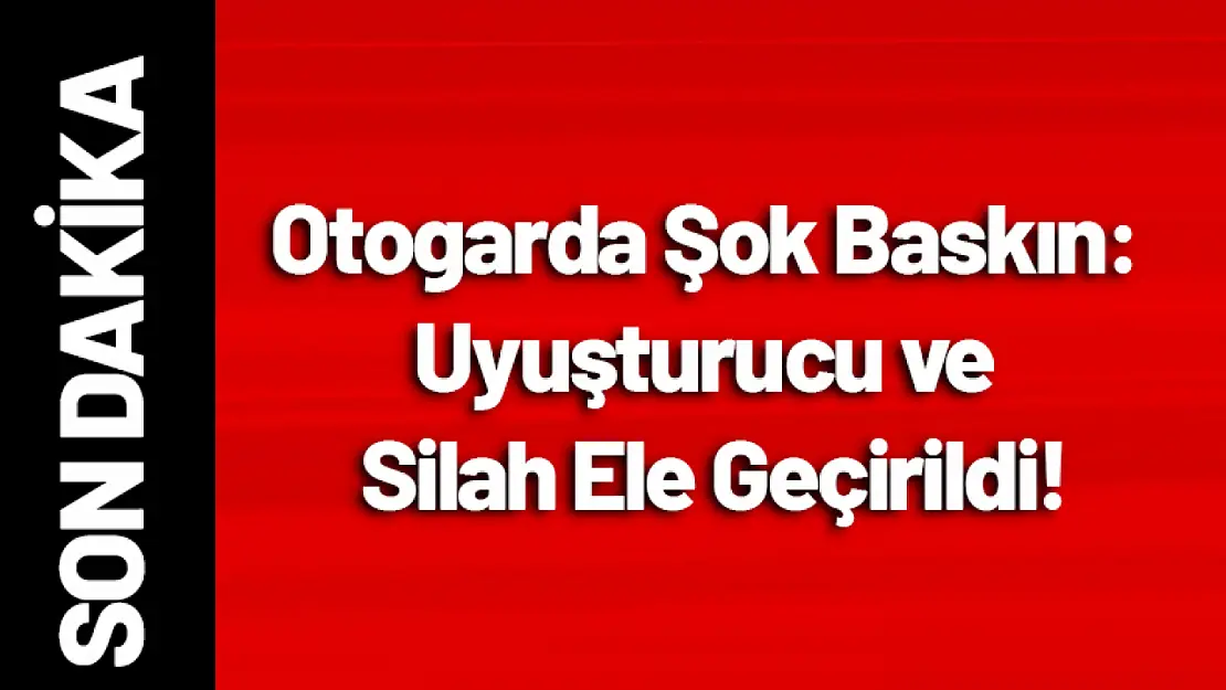 Otogarda Şok Baskın: Uyuşturucu ve Silah Ele Geçirildi!