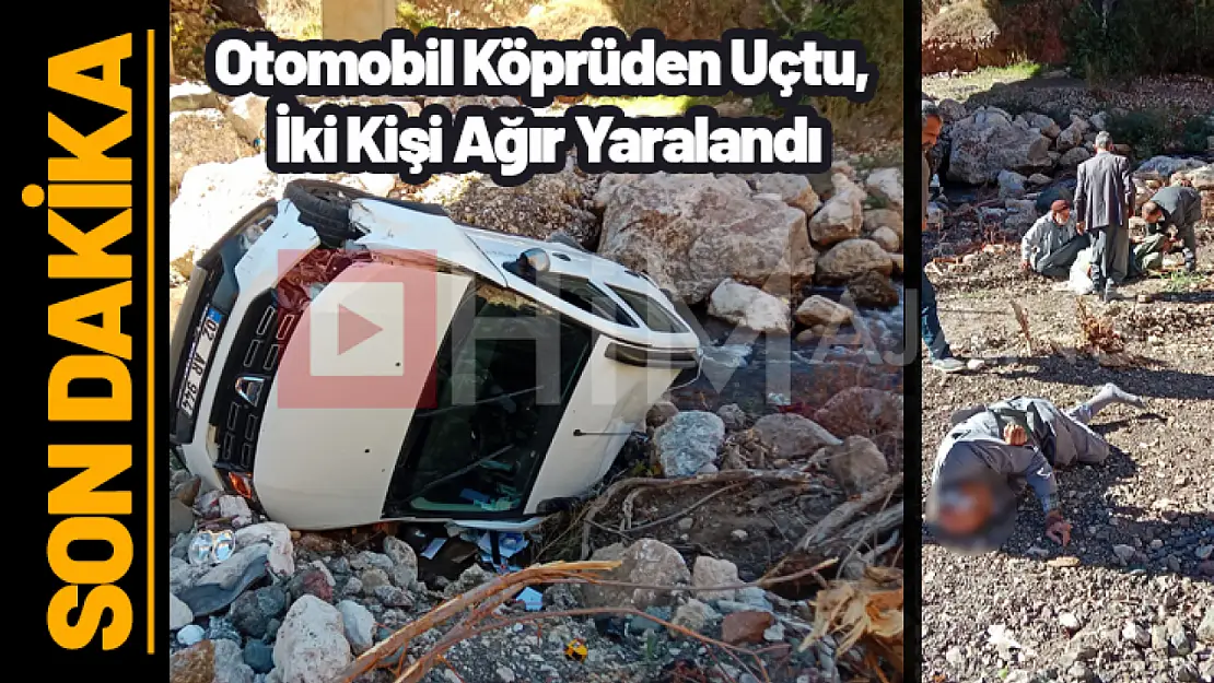 Otomobil Köprüden Uçtu, İki Kişi Ağır Yaralandı