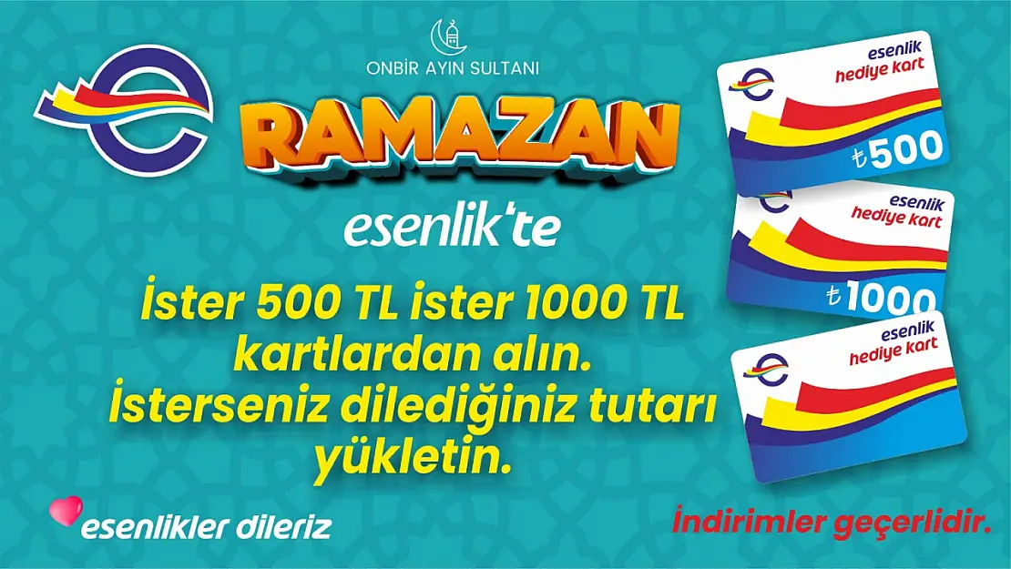 Ramazan Kolileri ve Hediye Kartları Satışta