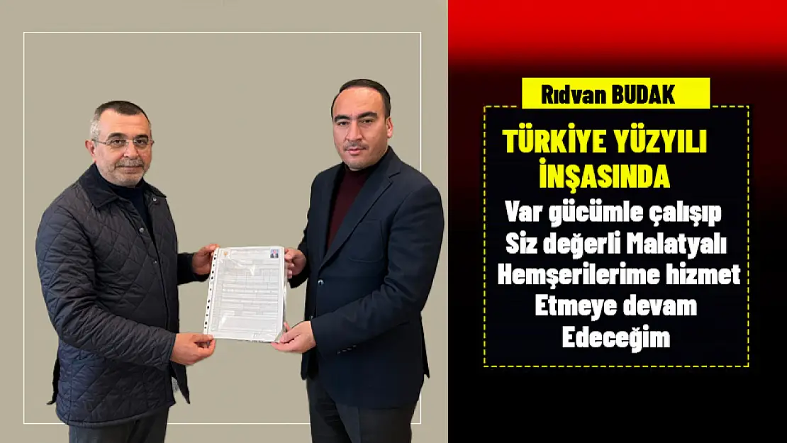 Rıdvan Budak, milletvekili aday adaylığını başvurusunu yaptı.