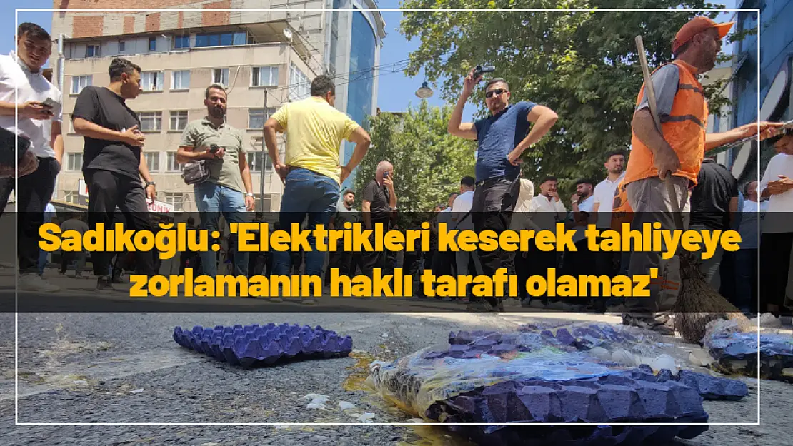 Sadıkoğlu: 'Elektrikleri keserek tahliyeye zorlamanın haklı tarafı olamaz'