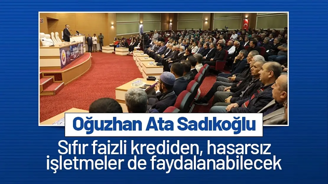 Sadıkoğlu: Sıfır faizli krediden, hasarsız işletmeler'de faydalanabilecek ...