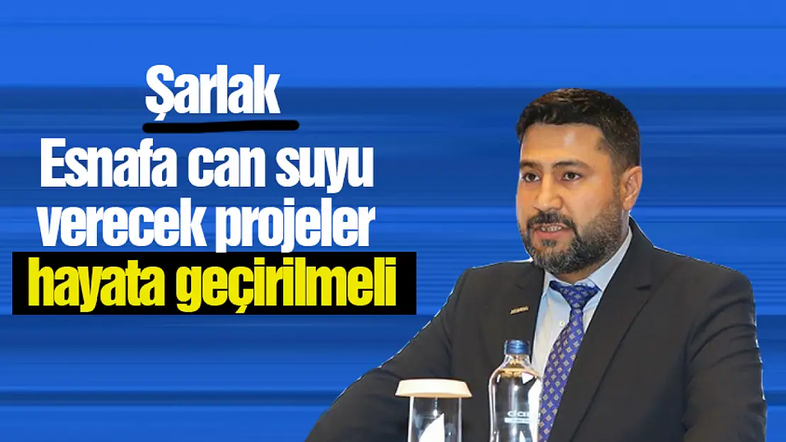 Şarlak : Esnafa can suyu verecek projeler hayata geçirilmeli...