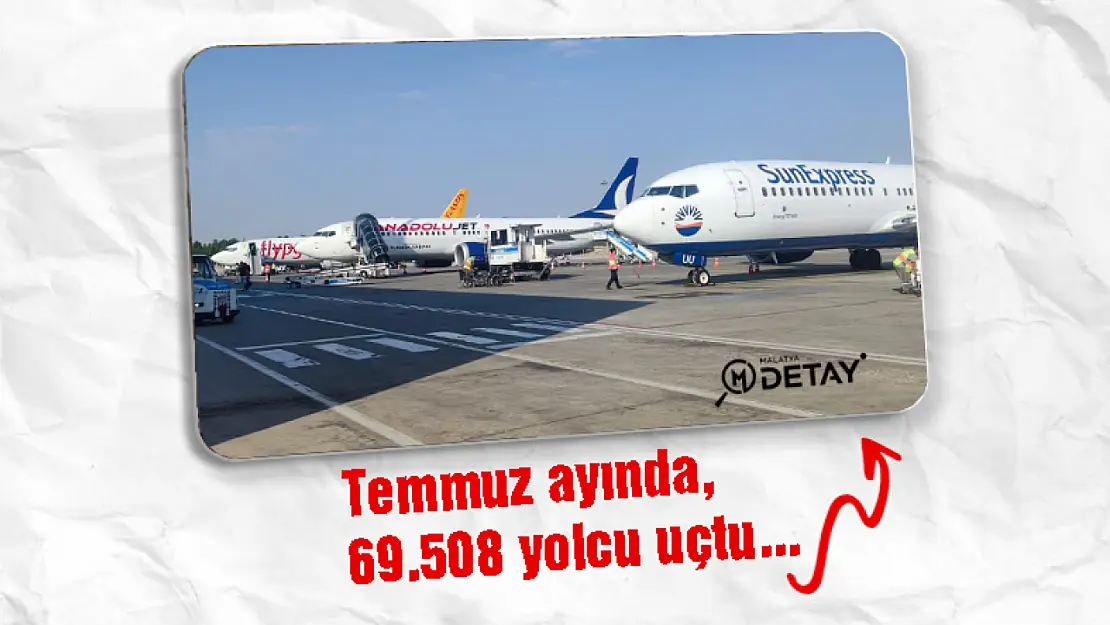 Temmuz ayında, 69.508 yolcu uçtu...