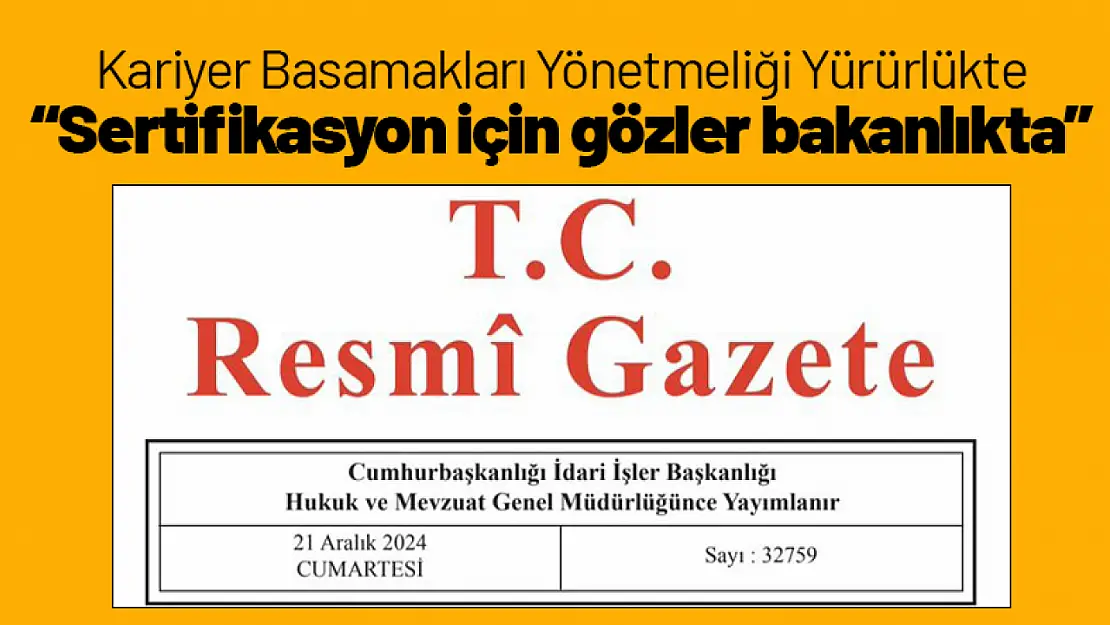 Uzman ve Başöğretmenlik İçin Geri Sayım 'Sertifikasyon için gözler bakanlıkta'