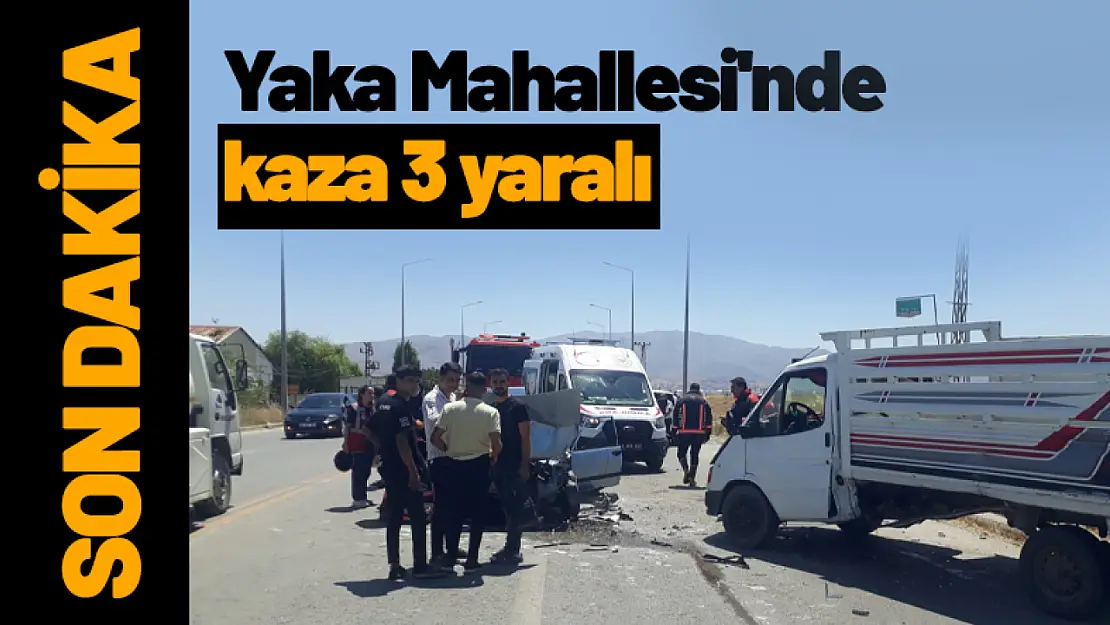 Yaka Mahallesi'nde kaza 3 yaralı.