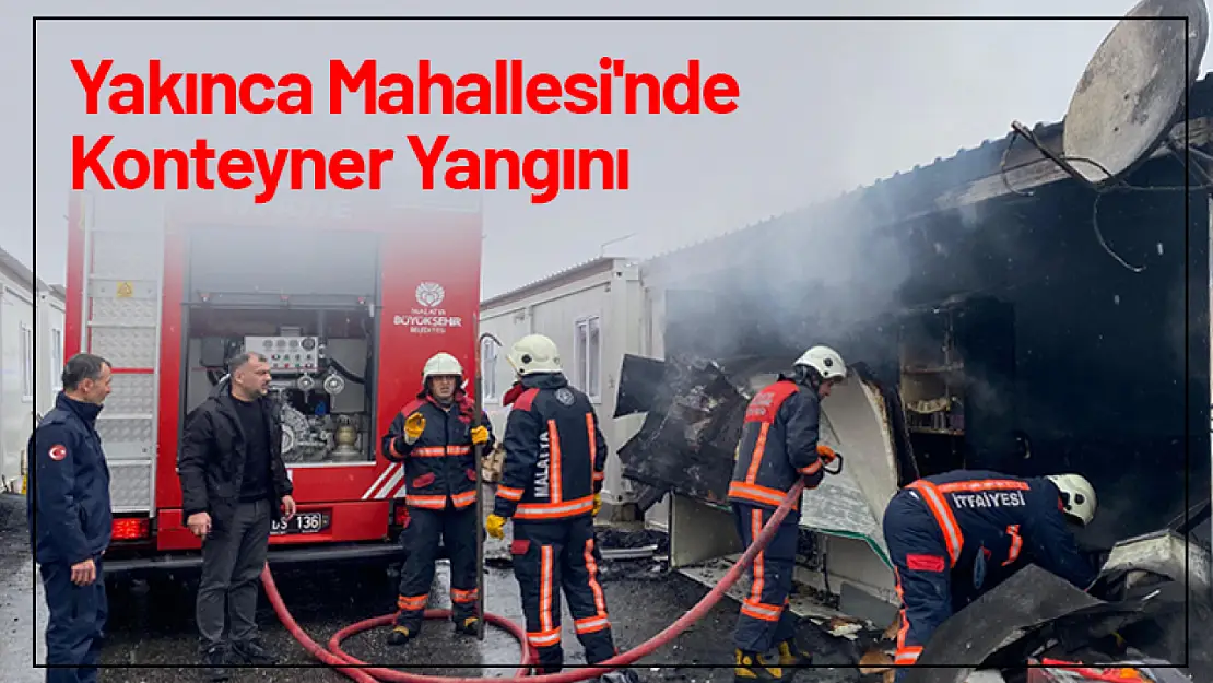 Yakınca Mahallesi'nde Konteyner Yangını