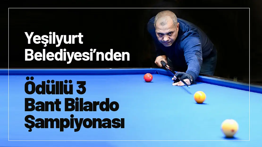 Yeşilyurt'ta Bilardo Turnuvası Heyecanı