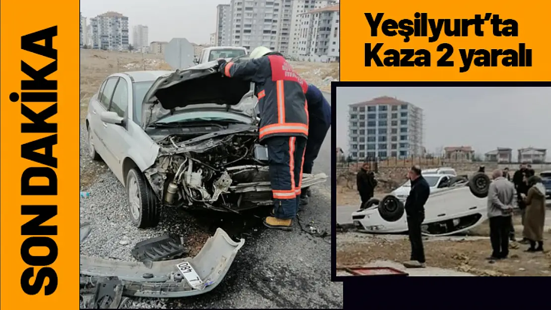 Yeşilyurt'ta Trafik Kazası İki Yaralı