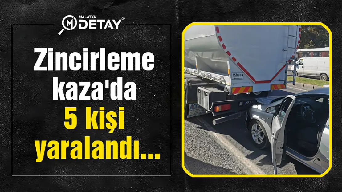 Zincirleme kaza'da 5 kişi yaralandı...