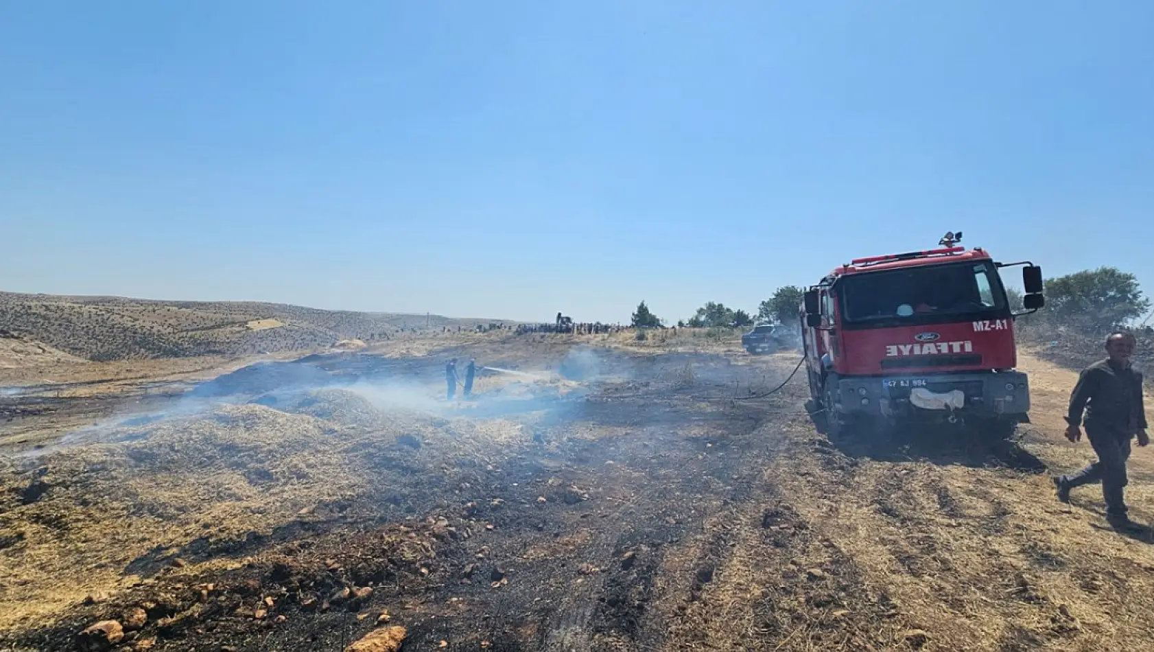 18 araç 105 personel ile yangına müdahale edildi